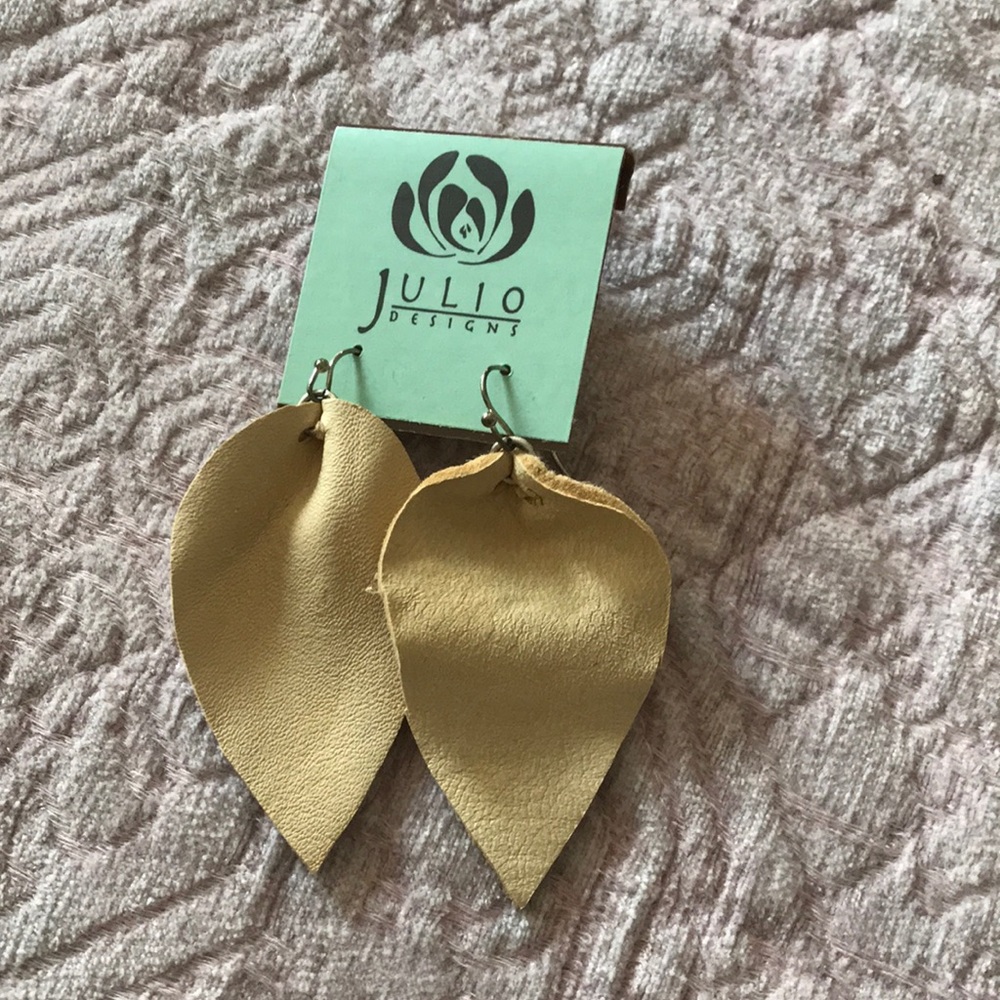 Soft tan earrings